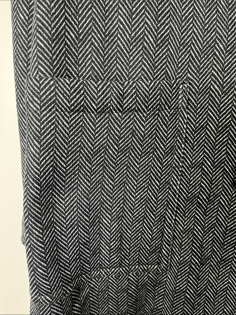 Lands' End Women's Black and White Herringbone Long Blazer LP New - Picture 4 of 8